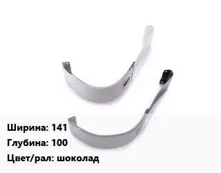 Соединитель желоба 141х100 шоколад